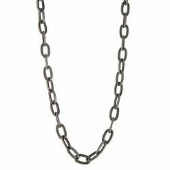 Simply Vera Vera Wang Men's Antiqued Black Stainless Steel Flat Chain Necklace