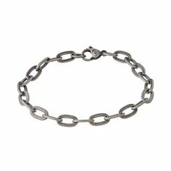 Simply Vera Vera Wang Men's Antiqued Stainless Steel Flat Chain Bracelet