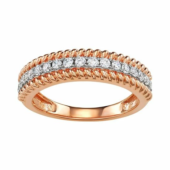 Simply Vera Vera Wang 14k Rose Gold 1/3 Carat T.W. Diamond Wedding Ring 1 Simply Vera Vera Wang 14k Rose Gold 1/3 Carat T.W. Diamond Wedding Ring