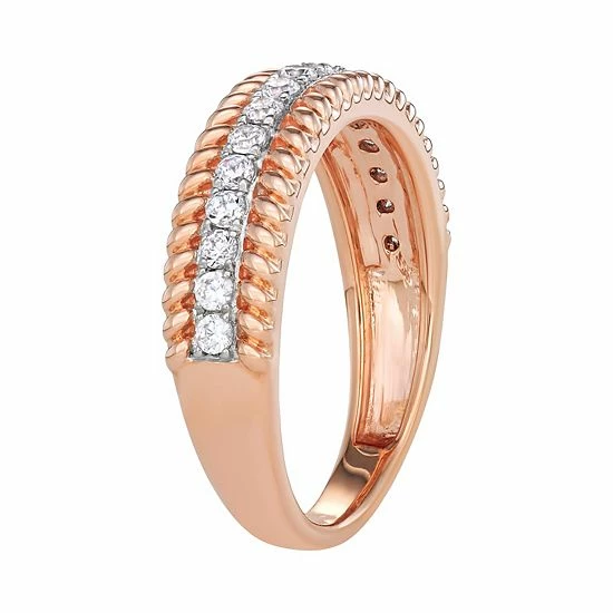 Simply Vera Vera Wang 14k Rose Gold 1/3 Carat T.W. Diamond Wedding Ring 2 Simply Vera Vera Wang 14k Rose Gold 1/3 Carat T.W. Diamond Wedding Ring - Image 2