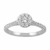 Simply Vera Vera Wang 14k White Gold 1/2 Carat T.W. Diamond Cluster Engagement Ring