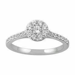 Simply Vera Vera Wang 14k White Gold 1/2 Carat T.W. Diamond Cluster Engagement Ring