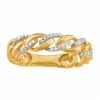 Simply Vera Vera Wang 14k Gold 1/10 Carat T.W. Diamond Cable Link Ring