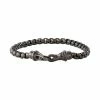 Simply Vera Vera Wang Black Stainless Steel Rolo Bracelet