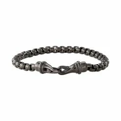 Simply Vera Vera Wang Black Stainless Steel Rolo Bracelet