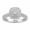 Simply Vera Vera Wang 14k White Gold 3/4 Carat T.W. Diamond Cushion Halo Engagement Ring