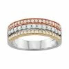 Simply Vera Vera Wang Tri-Tone 14k Gold 1/2 Carat T.W. Diamond Engagement Ring