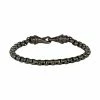 Simply Vera Vera Wang Men's Gunmetal Stainless Steel Rolo Bracelet