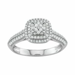 Simply Vera Vera Wang 14k White Gold 1/2 Carat T.W. Diamond Tiered Engagement Ring