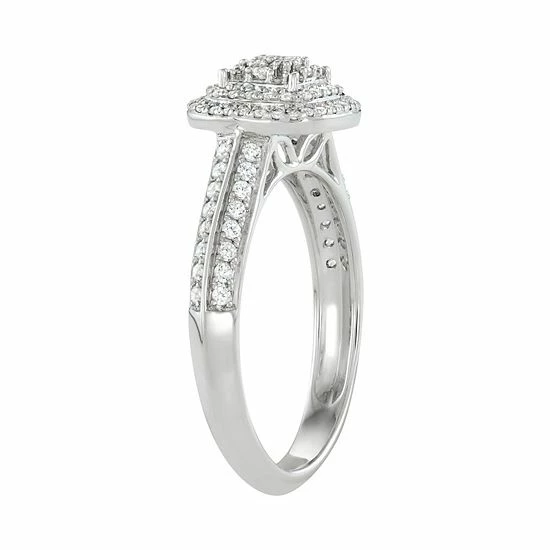Simply Vera Vera Wang 14k White Gold 1/2 Carat T.W. Diamond Tiered Engagement Ring 2 Simply Vera Vera Wang 14k White Gold 1/2 Carat T.W. Diamond Tiered Engagement Ring - Image 2