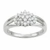 Simply Vera Vera Wang Sterling Silver 1/3 Carat T.W. Diamond Cluster Ring