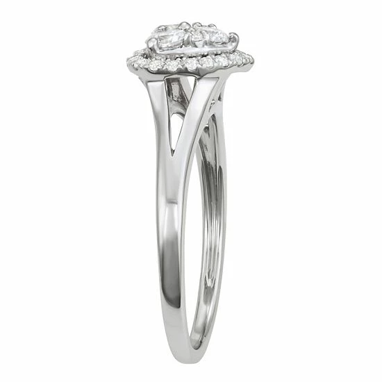 Simply Vera Vera Wang Sterling Silver 1/2 Carat T.W. Diamond Heart Ring 2 Simply Vera Vera Wang Sterling Silver 1/2 Carat T.W. Diamond Heart Ring - Image 2