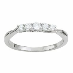 Simply Vera Vera Wang 14k White Gold 1/4 Carat T.W. Diamond 5-Stone Ring