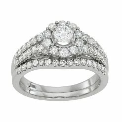 Simply Vera Vera Wang 14k White Gold 1 1/4 Carat T.W. Diamond Engagement Ring Set