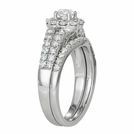 Simply Vera Vera Wang 14k White Gold 1 1/4 Carat T.W. Diamond Engagement Ring Set 2 Simply Vera Vera Wang 14k White Gold 1 1/4 Carat T.W. Diamond Engagement Ring Set - Image 2