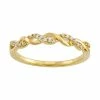 Simply Vera Vera Wang 14k Gold 1/10 Carat T.W. Diamond Twist Ring Yellow