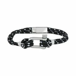 Simply Vera Vera Wang Men's Black & White Nautical Cord Bracelet