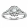Simply Vera Vera Wang 14k White Gold 1/3 Carat T.W. Diamond Flower Engagement Ring