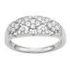 Simply Vera Vera Wang Sterling Silver 1/2 Carat T.W. Diamond Openwork Ring