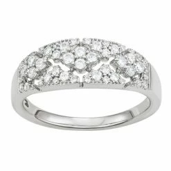 Simply Vera Vera Wang Sterling Silver 1/2 Carat T.W. Diamond Openwork Ring