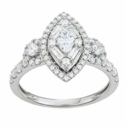 Simply Vera Vera Wang 14k White Gold 1 Carat T.W. Diamond Marquise Tiered Engagement Ring