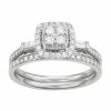 Simply Vera Vera Wang 14k White Gold 1/2 Carat T.W. Diamond Engagement Ring Set