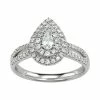 Simply Vera Vera Wang 14KT White Gold 3/4 Carat T.W. Pear Center Diamond Engagement Ring