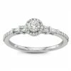 Simply Vera Vera Wang 14k White Gold 1/2 Carat T.W. Diamond Halo Engagement Ring