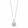 Simply Vera Vera Wang 10th Anniversary Sterling Silver 1/3 Carat T.W. Diamond Flower Hexagon Pendant