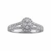 Simply Vera Vera Wang 14k White Gold 1/3 Carat Diamond Cluster Engagement Ring