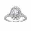 Simply Vera Vera Wang 14k White Gold 3/4 Carat Diamond Cluster Engagement Ring