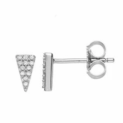 Simply Vera Vera Wang Sterling Silver 1/10 Carat T.W. Diamond Triangle Stud Earrings