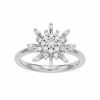 Simply Vera Vera Wang Sterling Silver 1/3 Carat T.W. Diamond Flower Ring