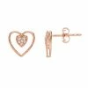 Simply Vera Vera Wang 1/10 Carat T.W. Diamond Double-Heart Earrings