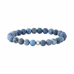 Simply Vera Vera Wang Men's Dumortierite Bead Stretch Bracelet