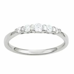 Simply Vera Vera Wang 14k White Gold 1/4 Carat T.W. Diamond 5-Stone Ring