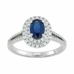 Simply Vera Vera Wang 14k White Gold Sapphire & 1/4 Carat T.W. Diamond Ring