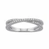 Simply Vera Vera Wang 14k White Gold 1/4 Carat Diamond Crisscross Wedding Ring
