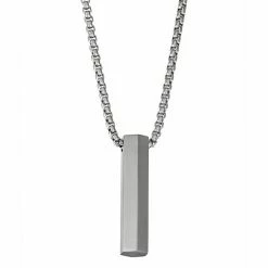 Simply Vera Vera Wang Men's Stainless Steel Satin Finish Pendant Necklace