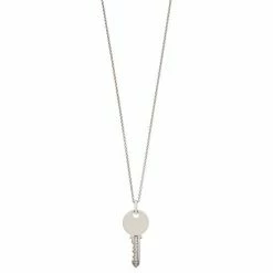 Simply Vera Vera Wang Sterling Silver Diamond Accent Key Pendant Necklace