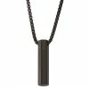 Simply Vera Vera Wang Black Stainless Steel Men's Pendant Necklace