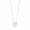 Simply Vera Vera Wang Sterling Silver 1/2 Carat T.W. Diamond Openwork Heart Pendant