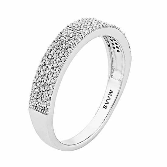 Simply Vera Vera Wang Sterling Silver 1/3 Carat T.W. Diamond Pave Ring 2 Simply Vera Vera Wang Sterling Silver 1/3 Carat T.W. Diamond Pave Ring - Image 2