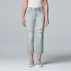 Petite Simply Vera Vera Wang Relaxed Boyfriend Jeans Joline -Simply Vera Vera Wang STORE unnamed file 3475