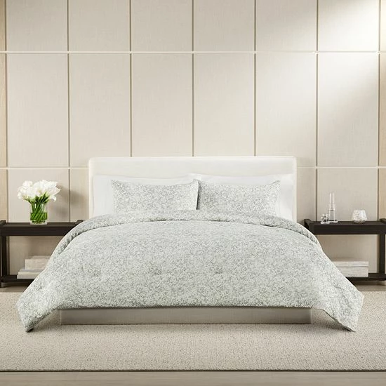 Simply Vera Vera Wang Gray Shadow Floral Comforter Set With Shams 1 Simply Vera Vera Wang Gray Shadow Floral Comforter Set With Shams