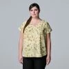 Plus Size Simply Vera Vera Wang Dolman Popover Top Zebra