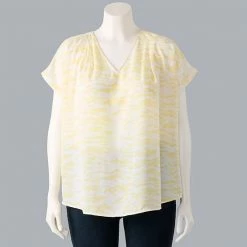 Plus Size Simply Vera Vera Wang Dolman Popover Top Zebra -Simply Vera Vera Wang STORE unnamed file 3534