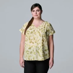 Plus Size Simply Vera Vera Wang Dolman Popover Top Zebra -Simply Vera Vera Wang STORE unnamed file 3535