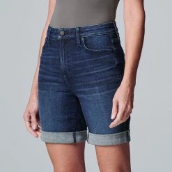 Petite Simply Vera Vera Wang High-Rise Jean Shorts Graystone -Simply Vera Vera Wang STORE unnamed file 3557