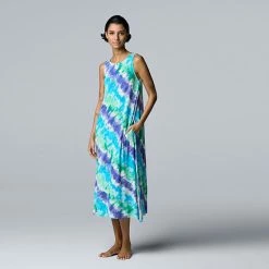 Women's Simply Vera Vera Wang Sleeveless Maxi Chemise Black Tie Dye 7 Women's Simply Vera Vera Wang Sleeveless Maxi Chemise Black Tie Dye -Simply Vera Vera Wang STORE unnamed file 3560